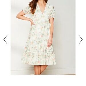 Alex Marie Floral Wrap Midi Dress